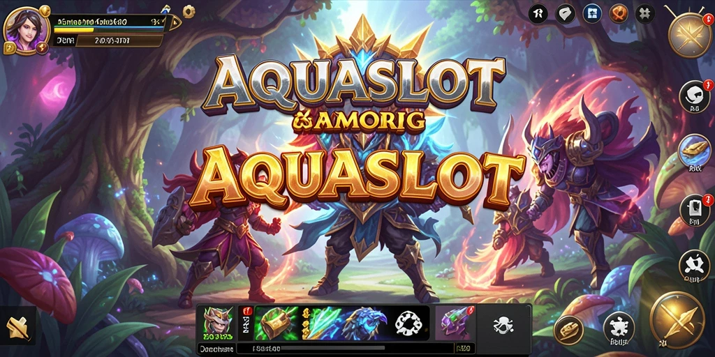 Screenshot utama AQUASLOT menampilkan aksi seru dalam dunia MMORPG.