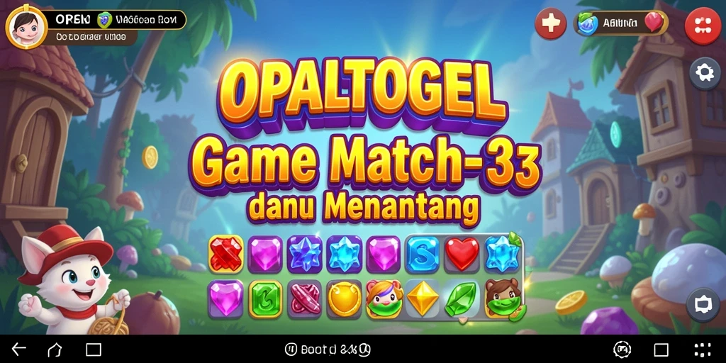 Screenshot gameplay OPALTOGEL yang menampilkan momen mencocokkan elemen.