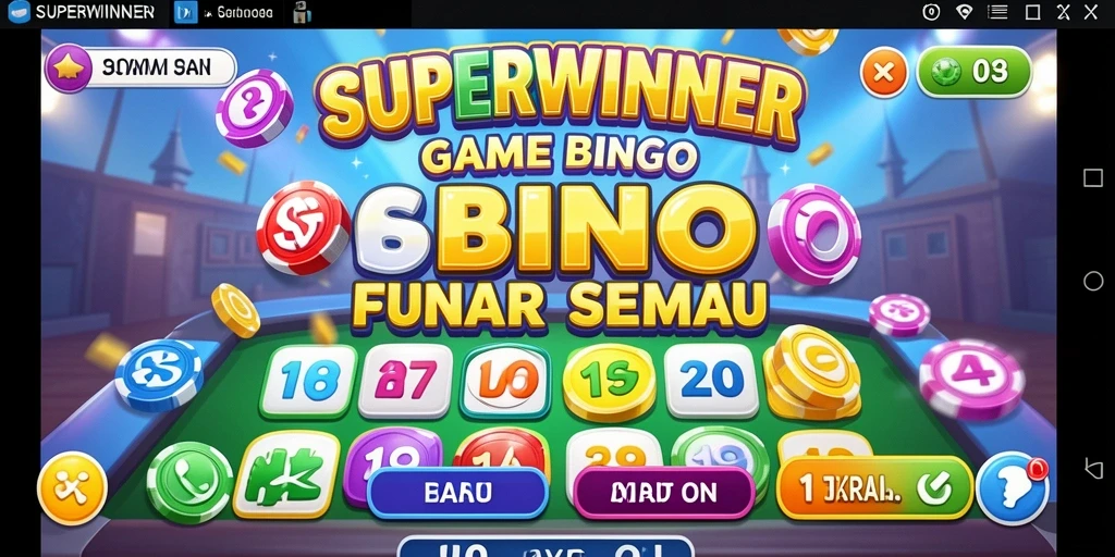 Tangkapan layar gameplay SUPERWINNER yang penuh keseruan Bingo.