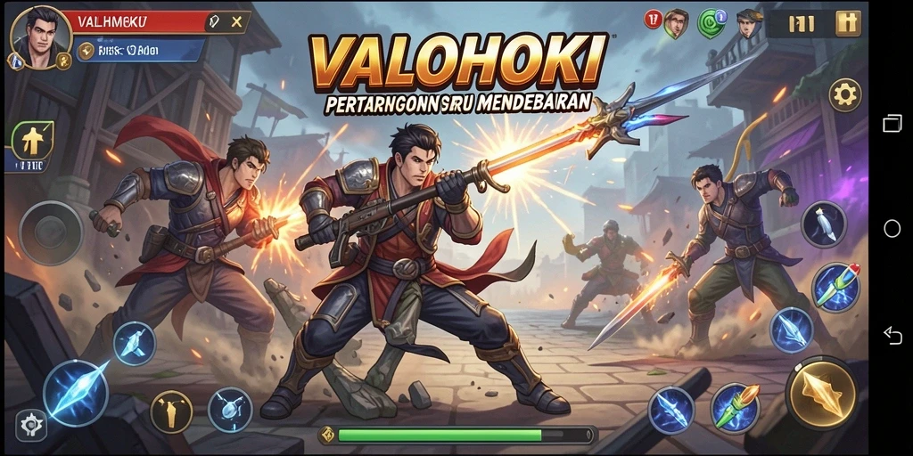 Tangkapan layar menampilkan aksi pertarungan mendebarkan di VALOHOKI.