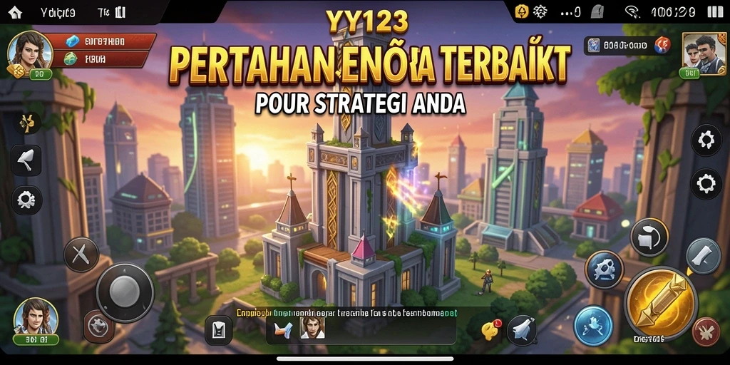 Tampilan menarik dari gameplay Tower Defense di YY123.